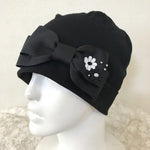 Load image into Gallery viewer, One side flower and ribbon care hat

