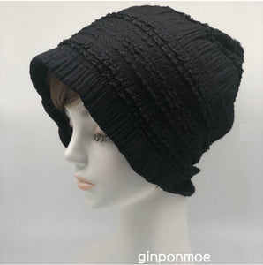 Antique frill knit hat